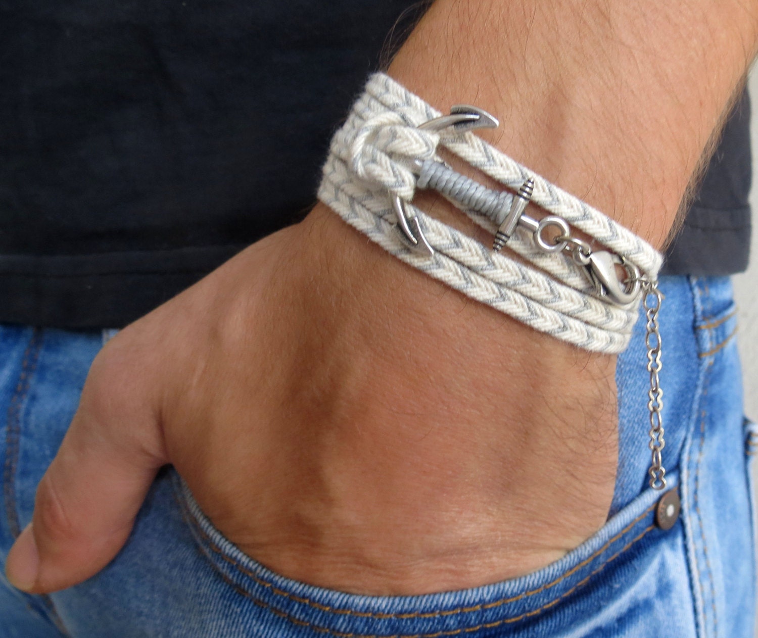 Men's Anchor Bracelet Men's Bracelet Men's