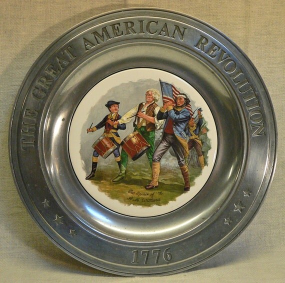 PEWTER COLLECTOR'S PLATE American Revolution The