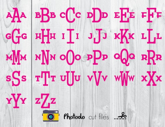 Combined Letters Monogram Alphabet : dxf svg eps pdf by Photodo
