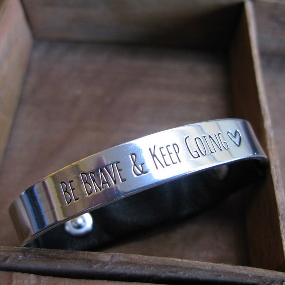 Fitbit bracelet Fitbit Flex Be Brave And Keep Going Silver Inspiration