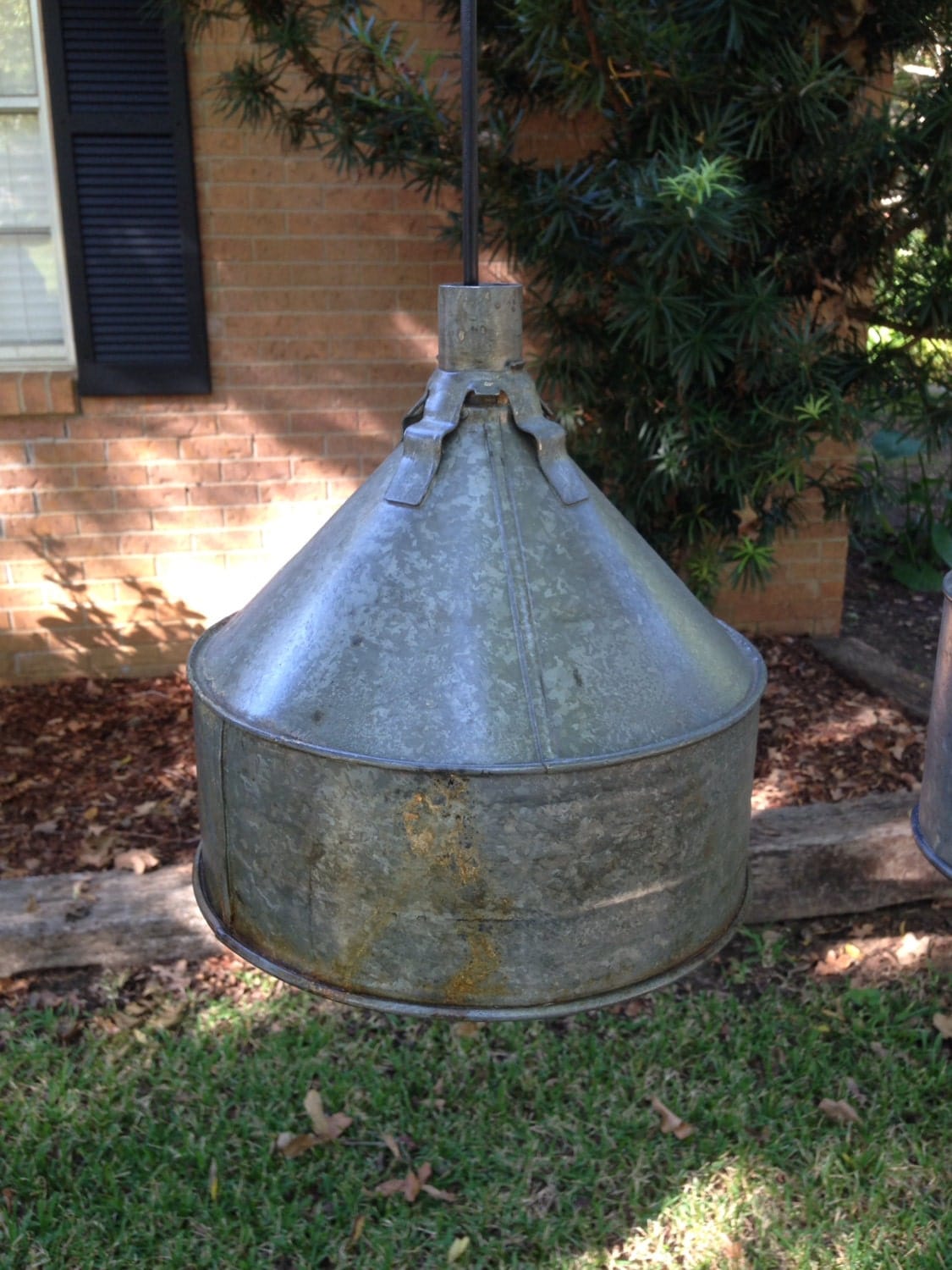 Vintage Metal Funnel Light Great Design