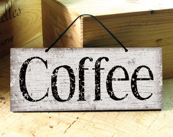 Wall Sign in Brown & White. Coffee Sign. Modern. Rustic. Coffee Shop Decor. Kitchen Sign. Restaurant Decor. Mothers Day Gift. Ready to Ship