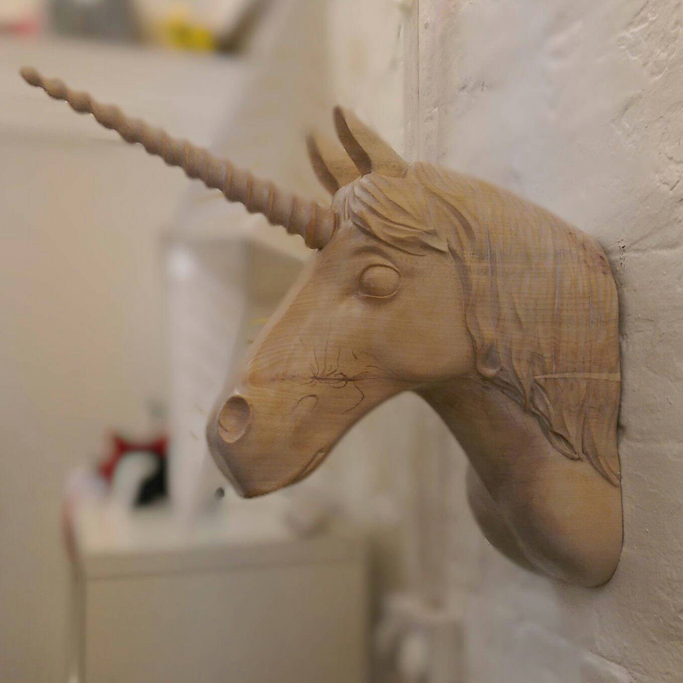 Unicorn Head Sculpture