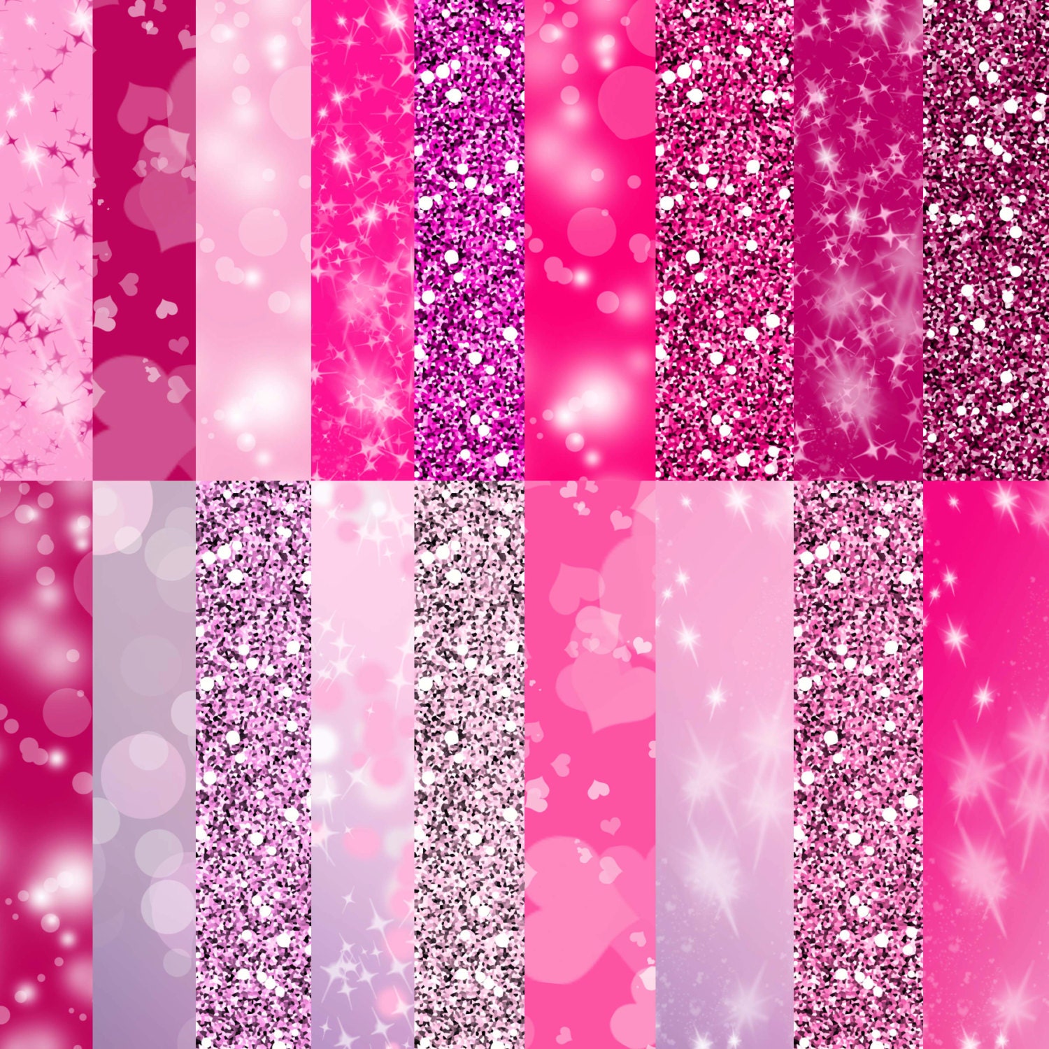 Pink glitter paper Digital paper in cute pink colors sparkle