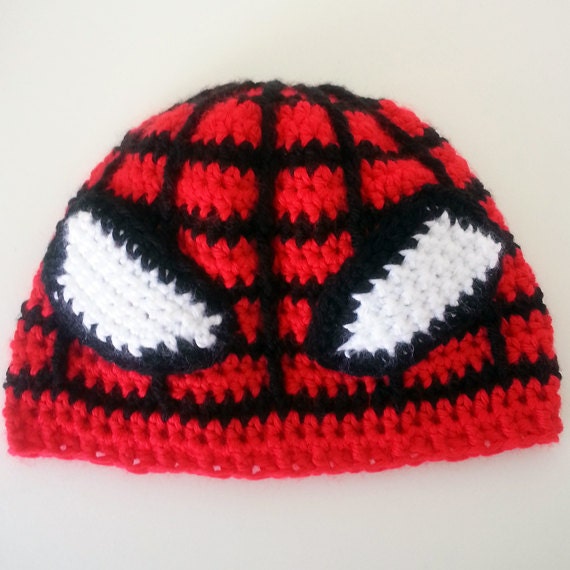 Halloween Spiderman hat. Crochet Spiderman beanie. by LilCuddles