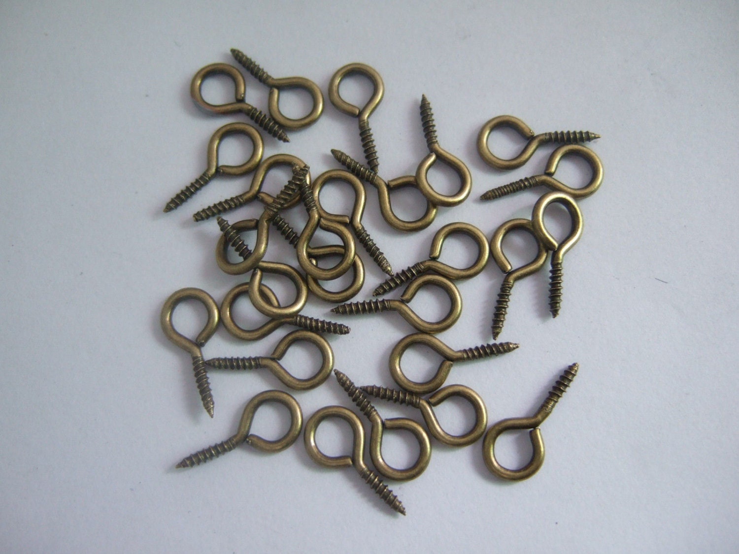 100/500pcs Antique Brass Screw Eye Hooks Connectors/Bails