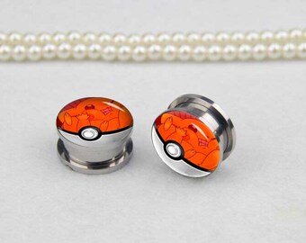 Cute ear plugs, Flesh Tunnel Ear Plugs, Screw Body Piercing Jewelry, Ear Expander,women ear plugs Earlets Gauges, Ear Plug, Flesh Tunnels