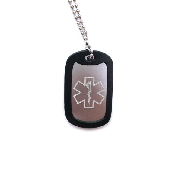 Medical ID Tag Custom made engrave Medical Alert ID Dog Tag