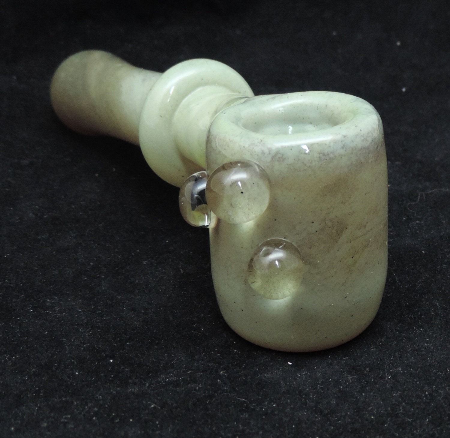 Glass Hammer Pipes Light Gray Frit Color Changing by TokePipes