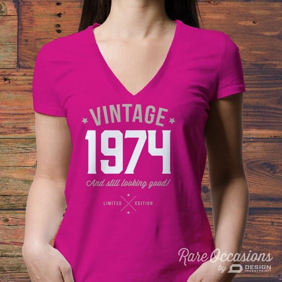 40th Birthday, Women’s V-Neck, 40th Birthday Idea, 40th Birthday ...