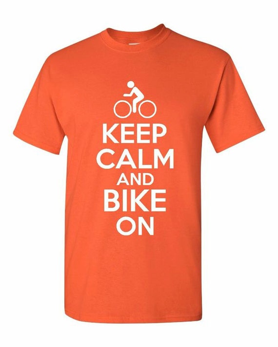 Funny Keep Calm And Bike On T-shirt Bicyclist t-shirt