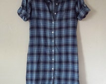 maxi flannel shirt dress