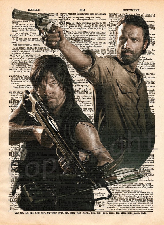 The Walking Dead Daryl and Rick Dictionary Art Print