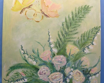 painting of wedding rings