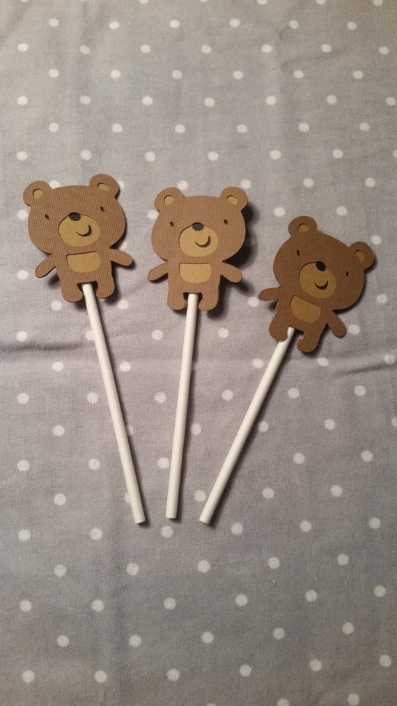 12 Bear Cupcake Toppers by BellasPerfectParty on Etsy