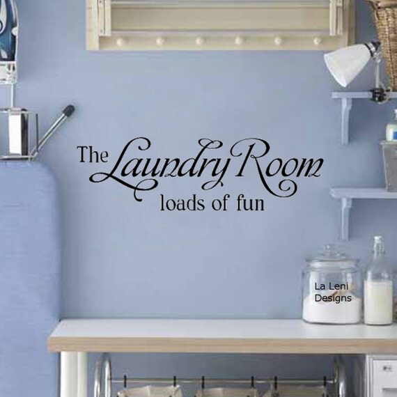 Laundry Room Decal Laundry Room Wall Decal Vinyl by LaLeniDecals