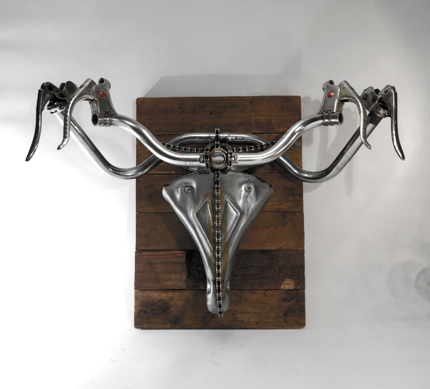 Wall Art H1 Made form bicycle parts by BespokeSpokes on Etsy