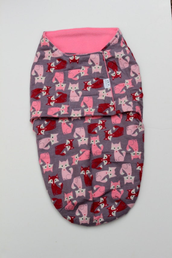 Items similar to Baby Swaddle Wrap bag snuggle blanket sack Fox Foxes Little Red Riding Hood Owl