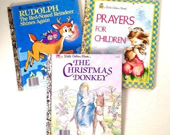 vintage children's books - Little Golden Books - set of 3