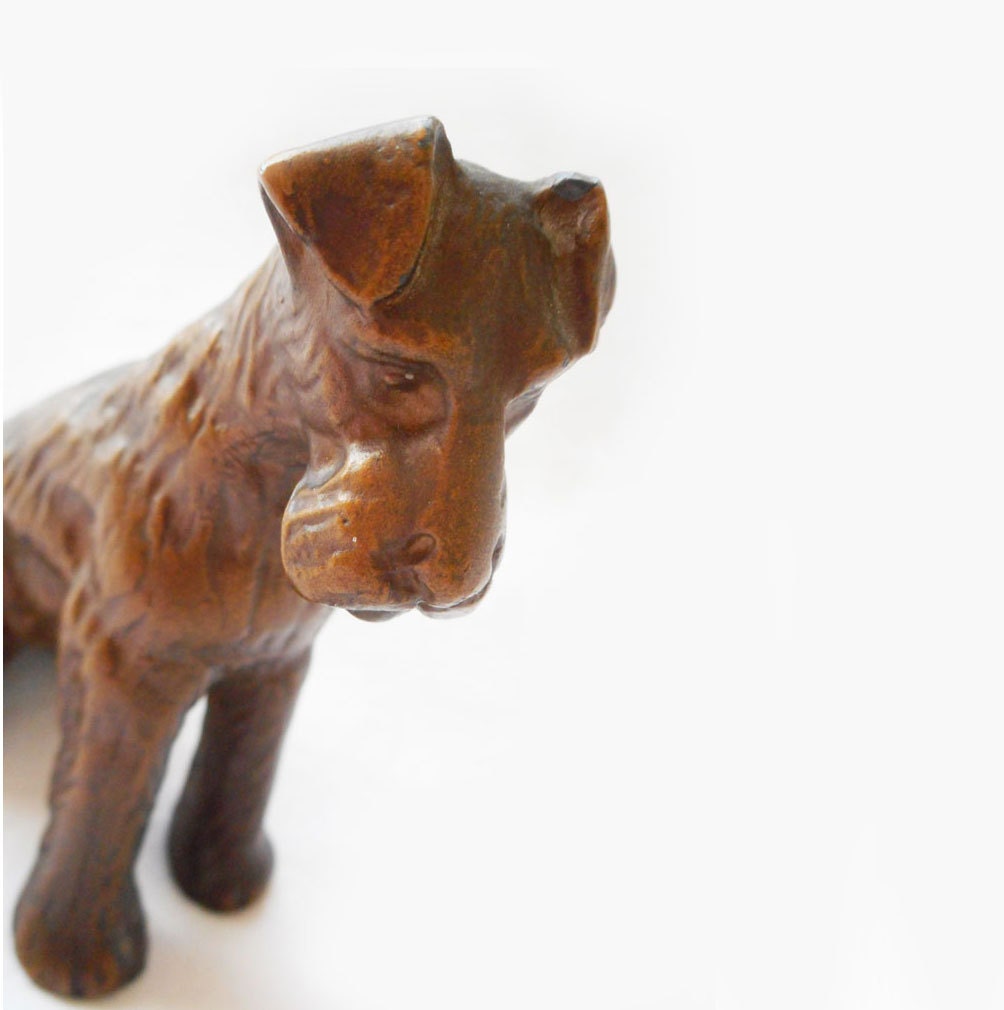 bronze schnauzer statue