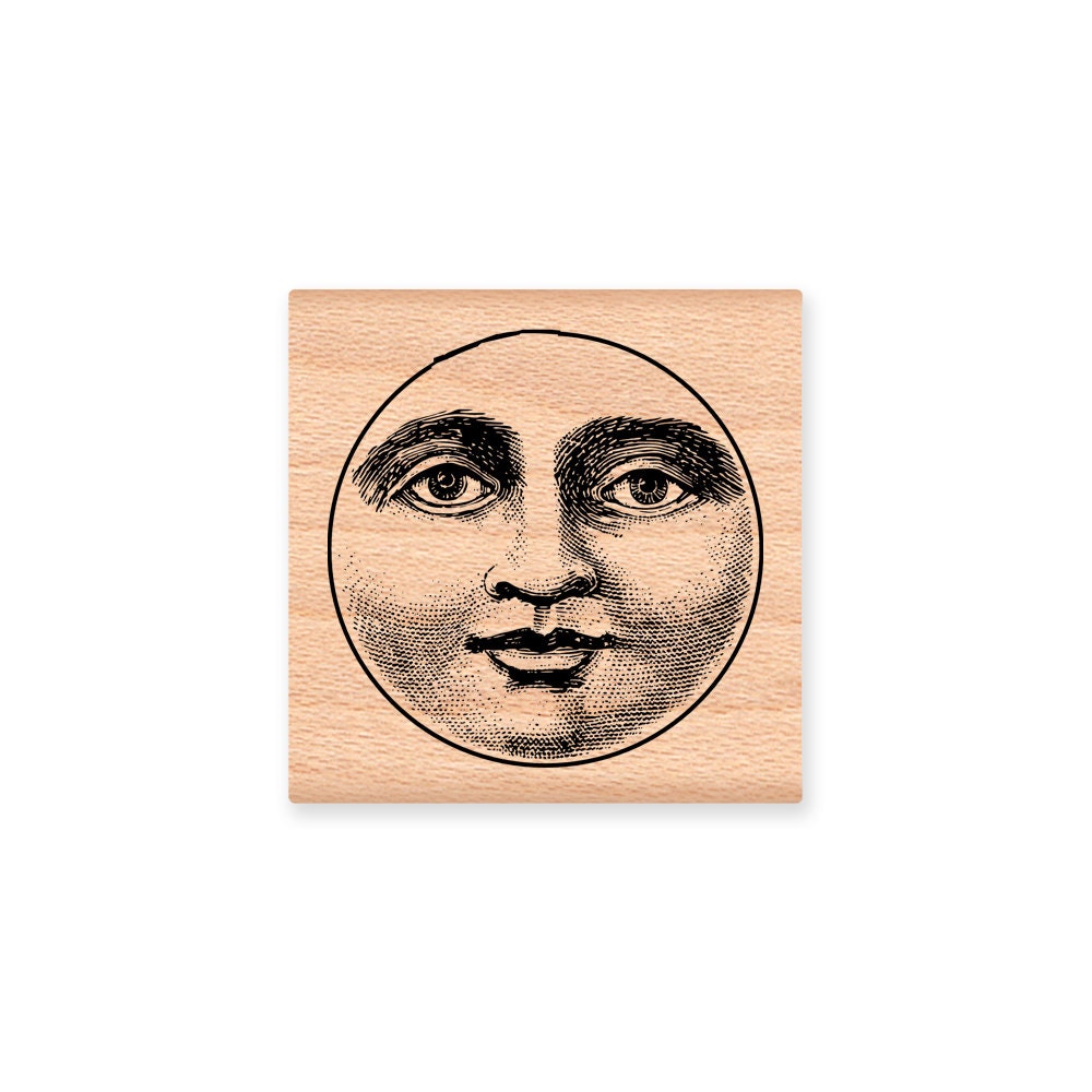 Man in the Moon-moon face-vintage man in the moon-plantet