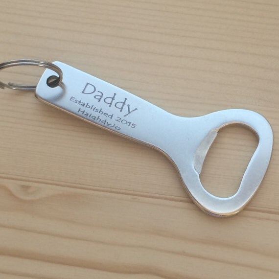 Personalized Bottle Opener Keychain Metal by LoraDouglasJewelry