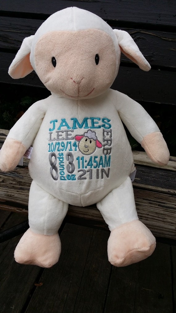 personalized lamb stuffed animal