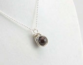Garnet Necklace - January Birthstone Necklace - Root Chakra Jewelry- Garnet Gemstone Pendant