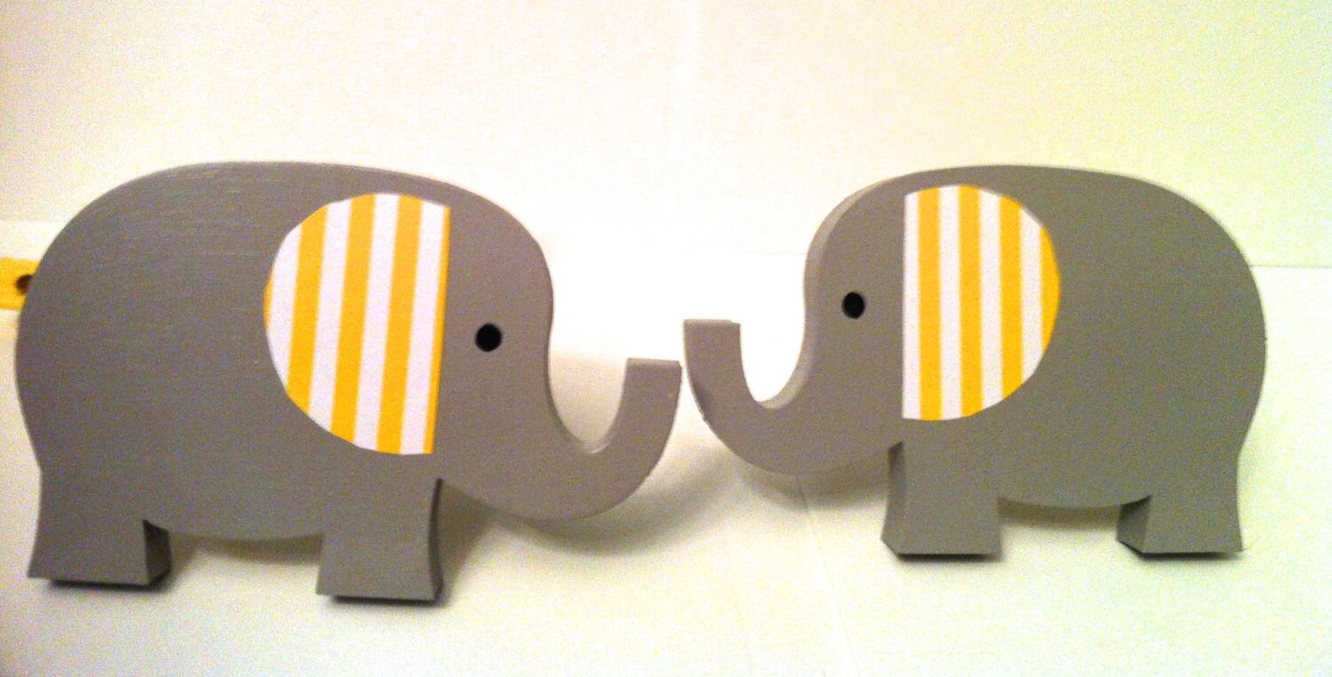 elephant nursery elephant tie backs curtain tie by TheWoodenOwl
