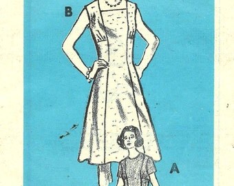 Vintage 1970s Pattern Princess Seam Dress Neckline and Sleeve Variations Mail Order 4617 Bust 37 UNCUT