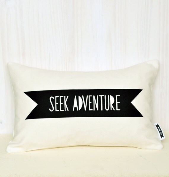organic accent pillow seek adventure 10 x 16 inch by birdmafia