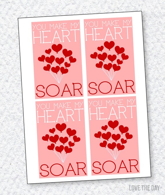 You Make My Heart Soar Valentine PRINTABLE Card by Love The Day Il_570xn