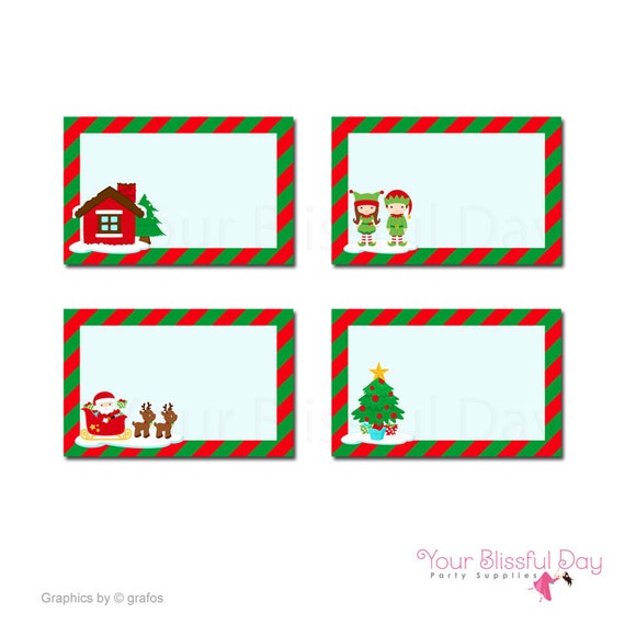 Christmas Santa Label Tents 