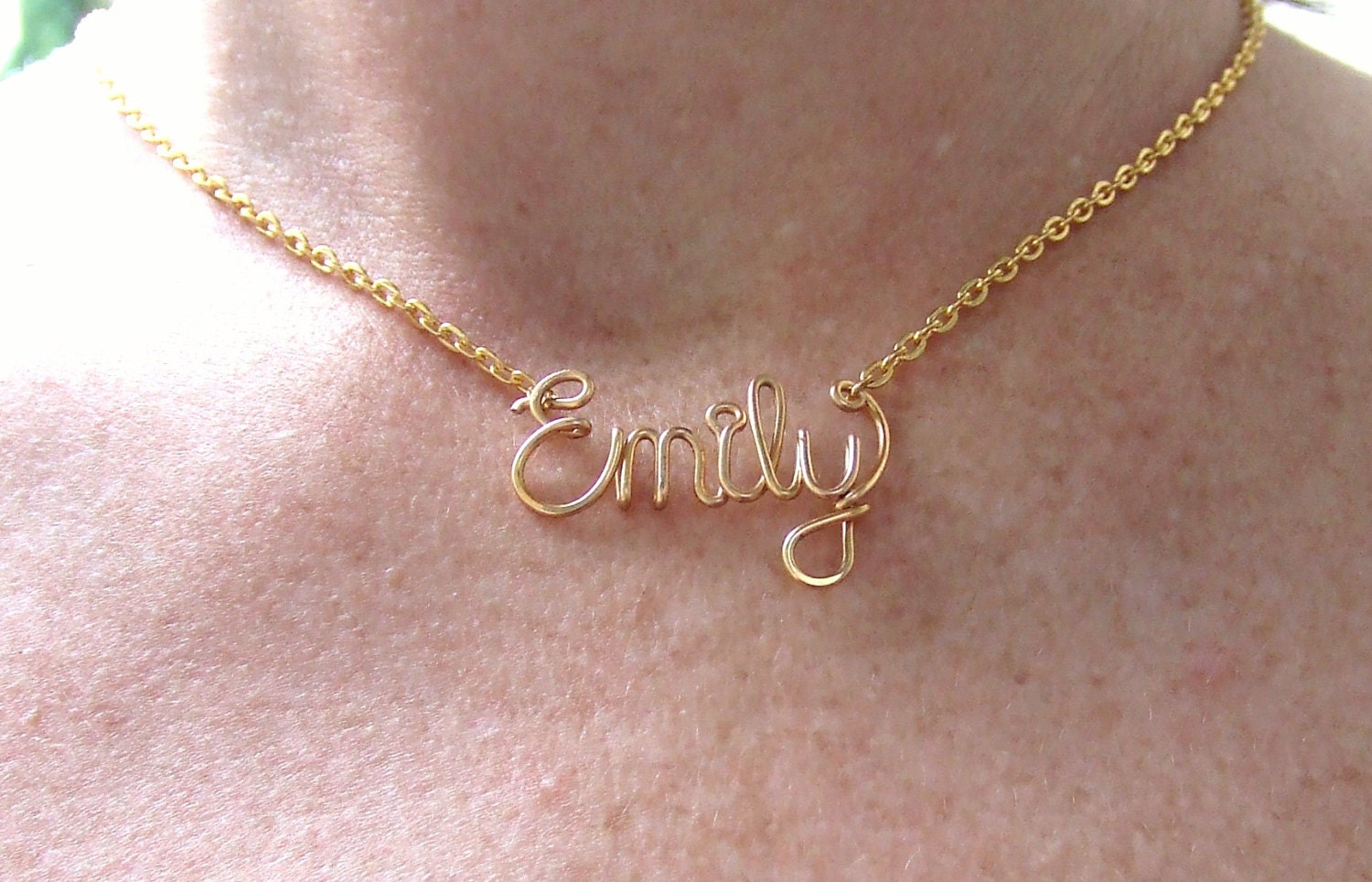 Gold Name Necklace Personalized Name 14K Gold Filled Name