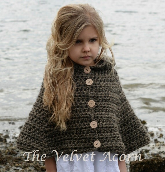 CROCHET Pattern Stoyne Cape 2 3/4 5/7 8/10 11/13