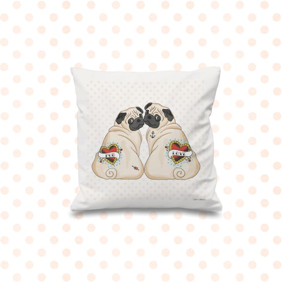 Pug Love Cushion Cover