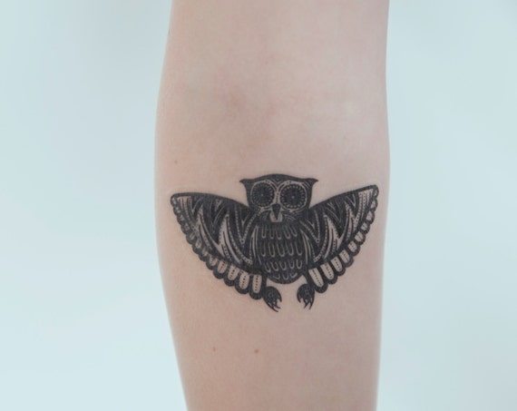 Minimalist Tattoo Owl | owl temporary tattoo nature temporary tattoo animal art Minimalist Tattoo Owl | owl temporary tattoo nature temporary tattoo animal art