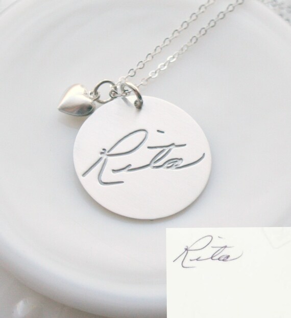 jewelry handwriting personal Handwriting 3LittlePixiesShoppe Personalized Jewelry on by