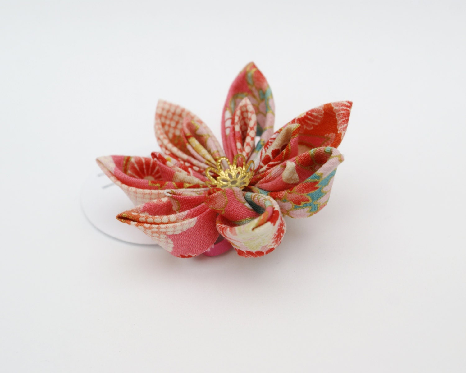 Japanese Hair Accessory Kimono Hair Flower / Blue Brooch / by