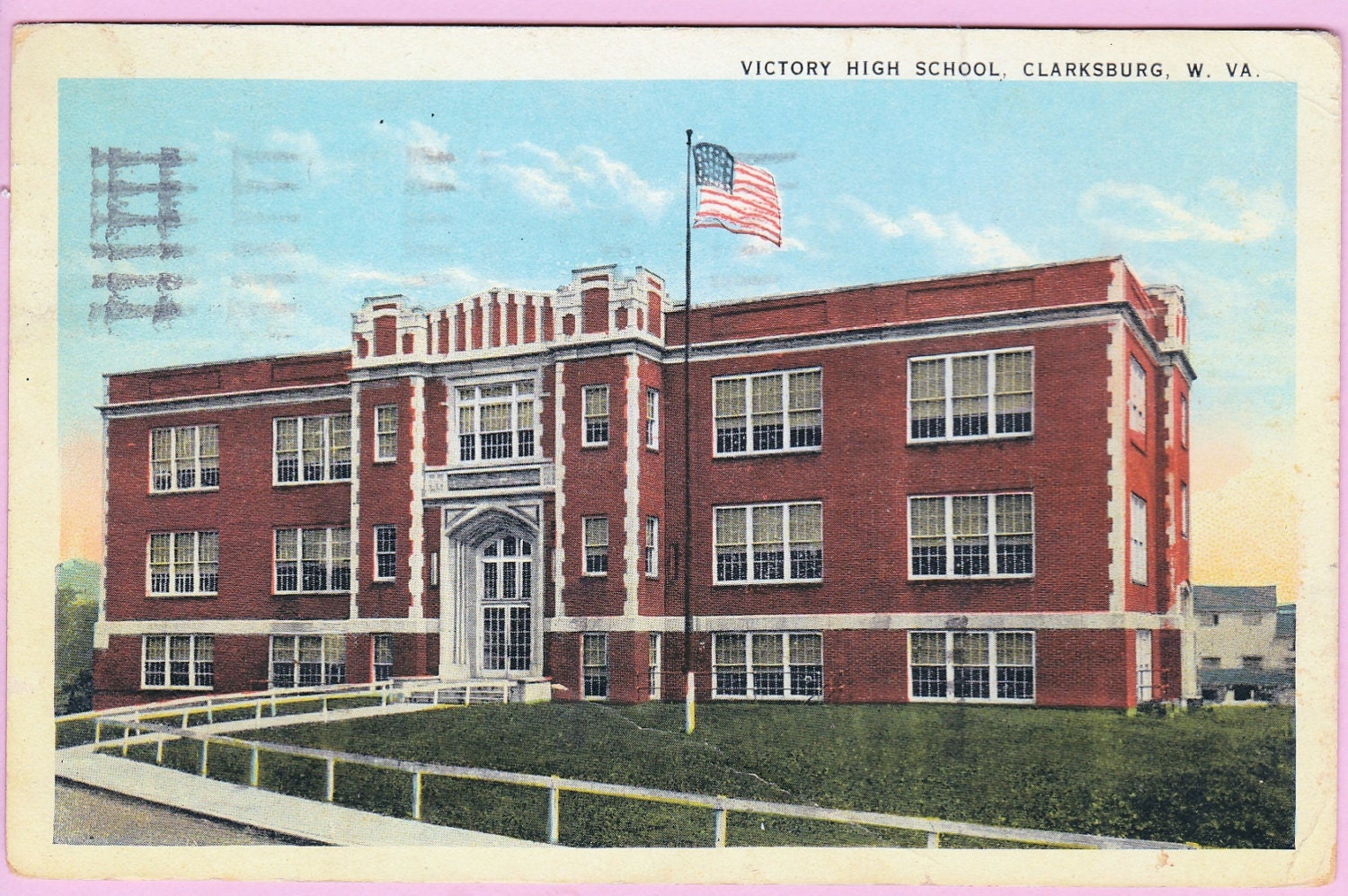 Ca. 1924 Victory High School Clarksburg WVa by PecanHillPostcards