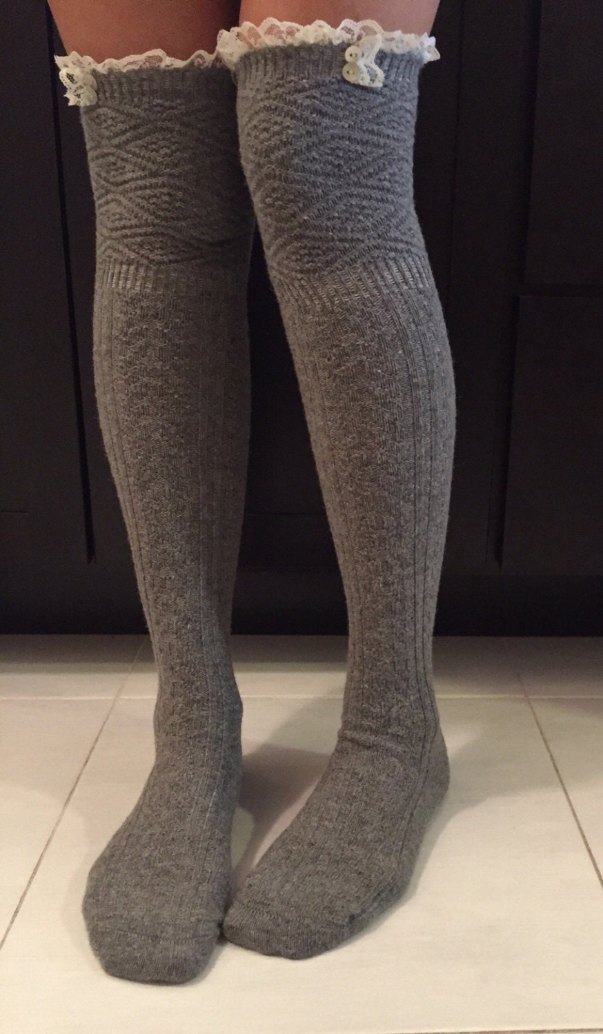 sock booties grey