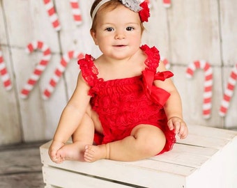 christmas romper sets..christmas lace romper set.. red lace romper set..holiday romper sets..holiday romper set..red romper set..red romper
