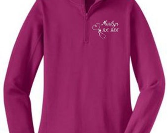 Zippered Pullover, Stethoscope Sweatshirt, Zip Pullover, Nurse, RN, LPN, BSN, Half Zip Sweatshirt, Zip Sweatshirt, Nurse Shirts, Gift