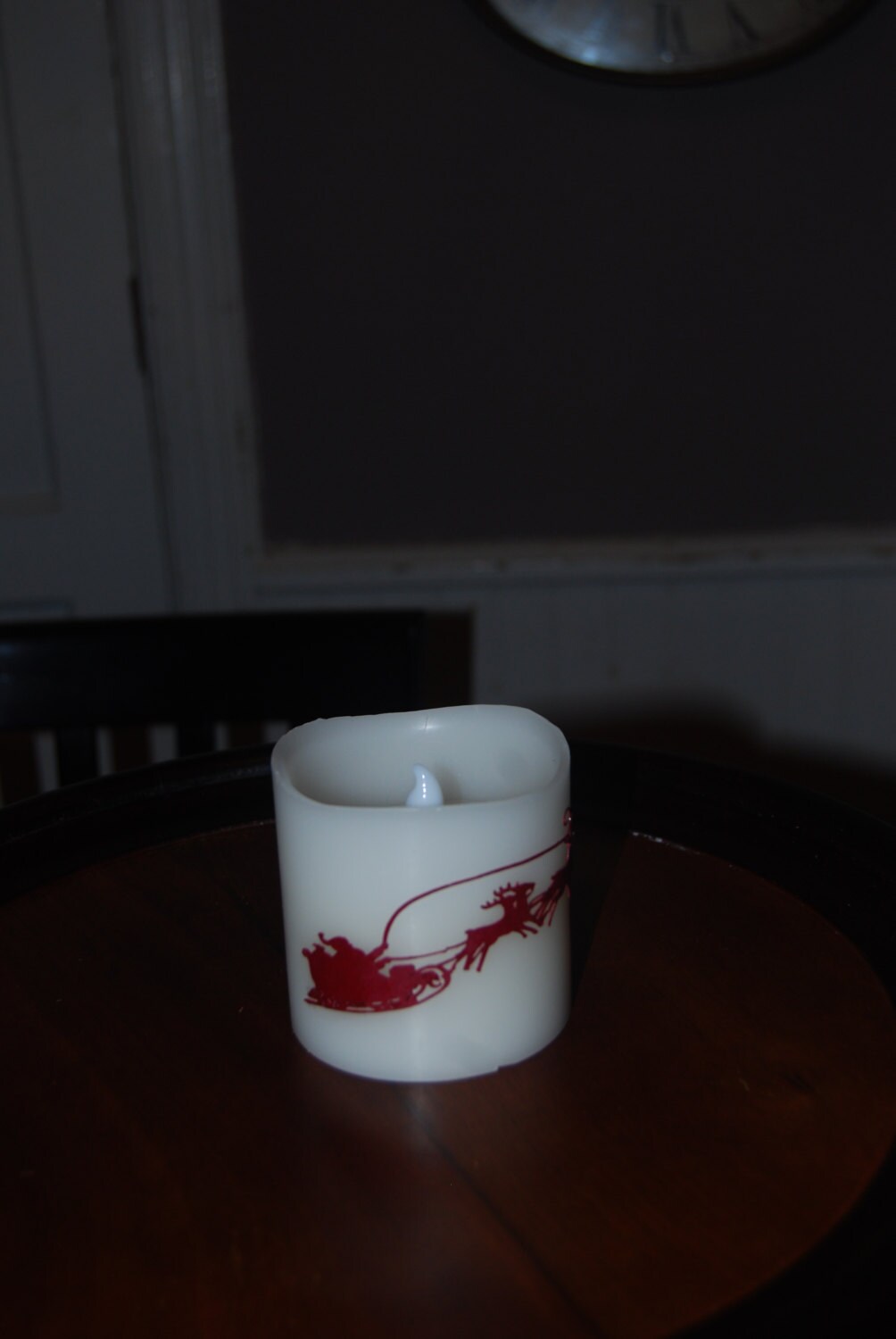 Santa's Sleigh Vanilla Scented Flameless Candle ECS