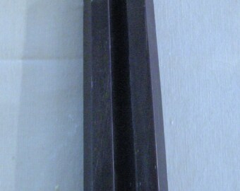 Pair Beeswax Hexagonal Navy Blue Taper Candles Hand Crafted By The Beekeeper