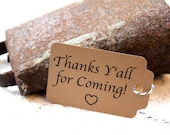 Wedding Favor Tags, Thank You Tags, Thanks Y'all, Country Wedding, Wedding Favors, Love, Thank You Tag