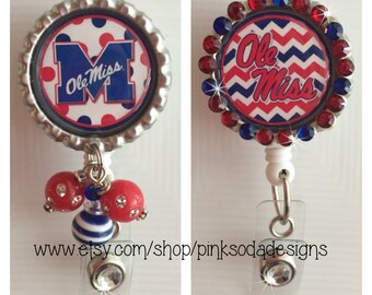 Ole Miss Inspired - Retractable ID Badge Holder