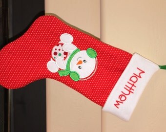 Christmas Stocking Design Your Own, Personalized Christmas Stocking, Embroidered Christmas Stocking, Appliqued Christmas Stocking