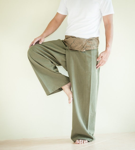Organic Cotton Fisherman Pants Japanese Curly by AmazingThaiStore
