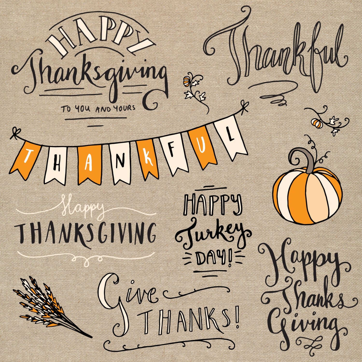 Thanksgiving Overlays // Fully Layered PSD